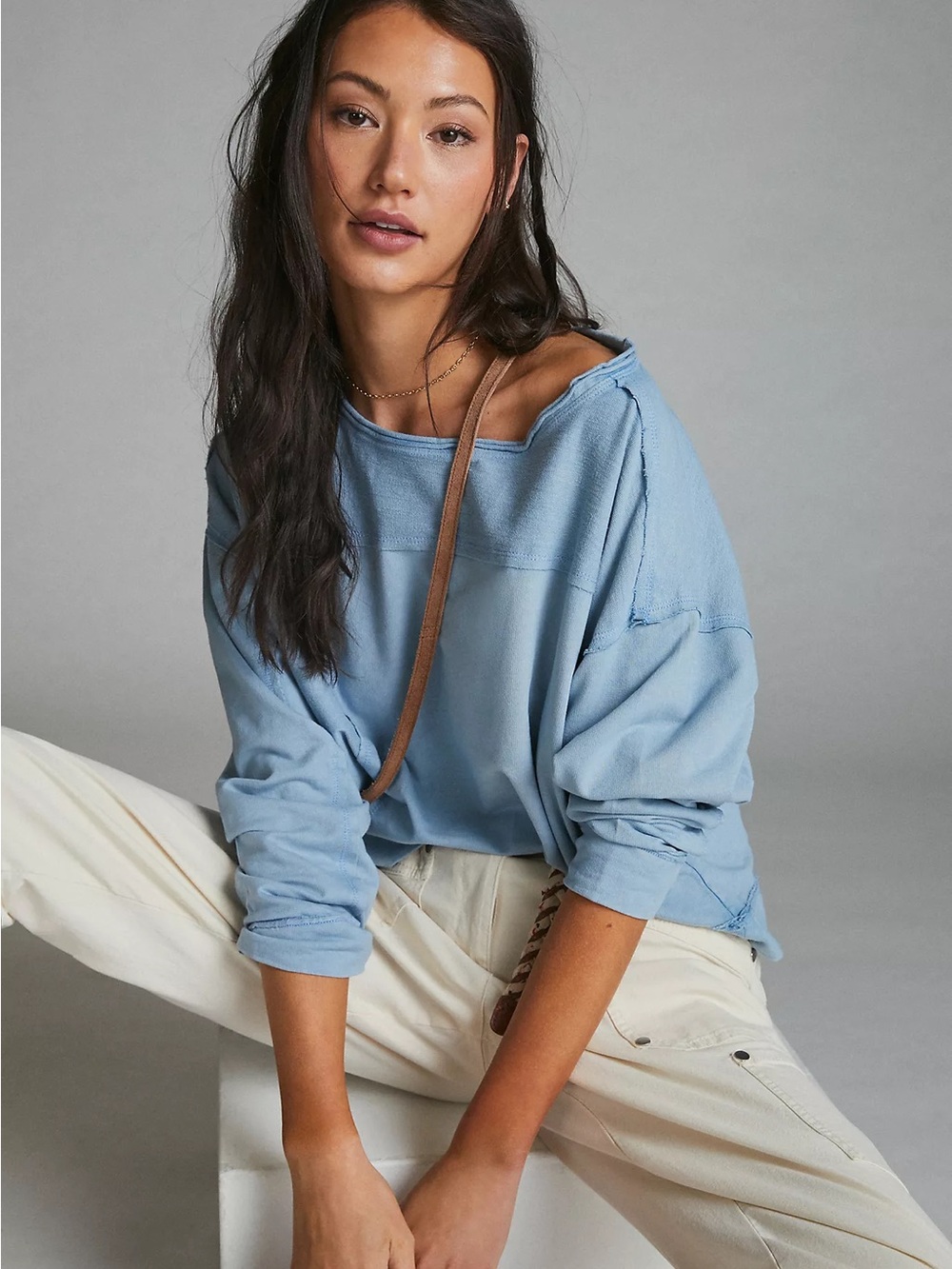 Anthropologie Pilcro Ina Seamed Relaxed Top